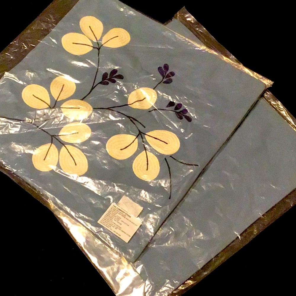 Two 100% cotton pillow covers